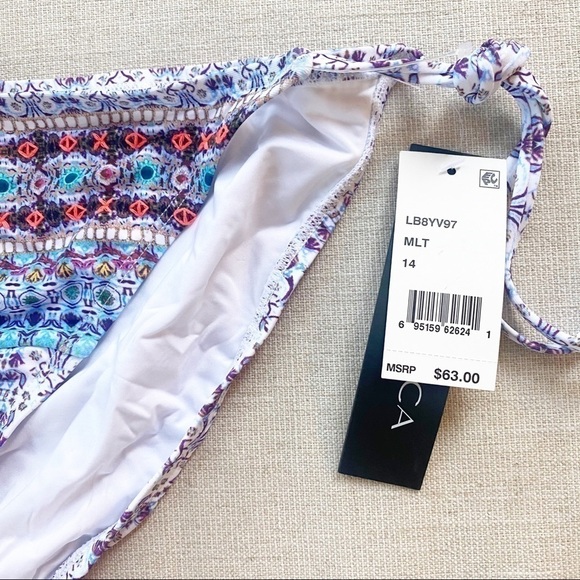 Nwt LA BLANCA Sorrento Tie-Side Bottom Size 14 - Picture 4 of 8